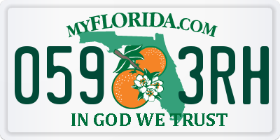 FL license plate 0593RH