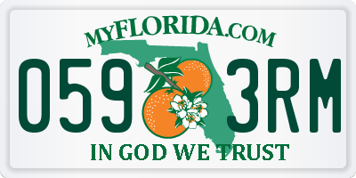 FL license plate 0593RM
