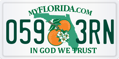 FL license plate 0593RN