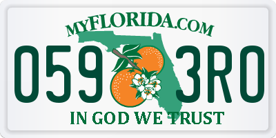 FL license plate 0593RO