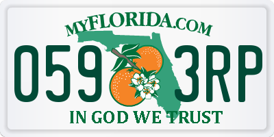FL license plate 0593RP