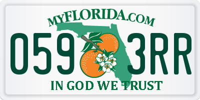 FL license plate 0593RR