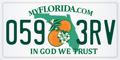 FL license plate 0593RV