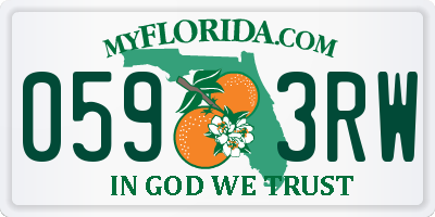 FL license plate 0593RW