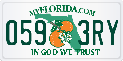 FL license plate 0593RY