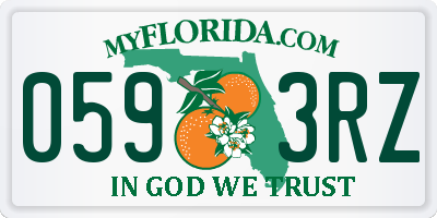 FL license plate 0593RZ