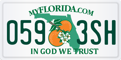FL license plate 0593SH