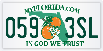 FL license plate 0593SL
