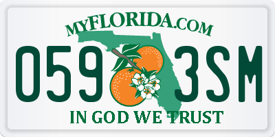 FL license plate 0593SM