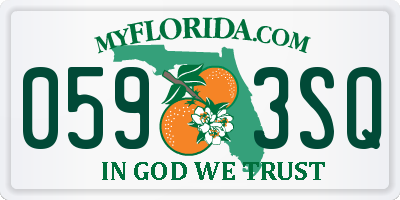 FL license plate 0593SQ