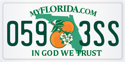 FL license plate 0593SS