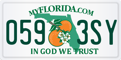 FL license plate 0593SY