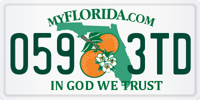 FL license plate 0593TD