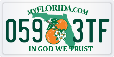 FL license plate 0593TF