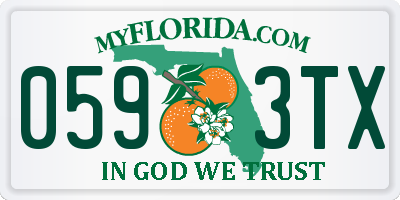 FL license plate 0593TX