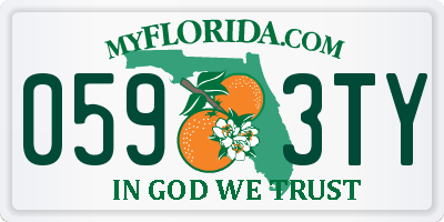 FL license plate 0593TY