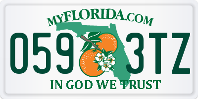 FL license plate 0593TZ