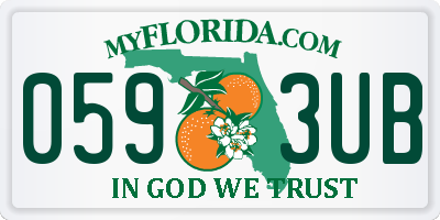 FL license plate 0593UB