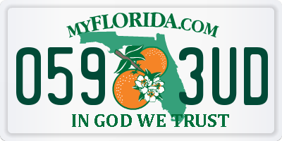 FL license plate 0593UD
