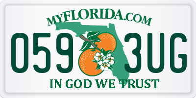 FL license plate 0593UG