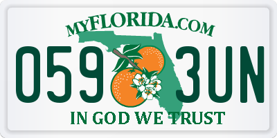 FL license plate 0593UN