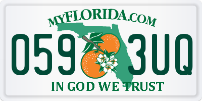 FL license plate 0593UQ