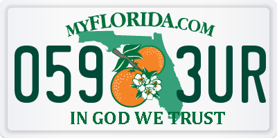 FL license plate 0593UR