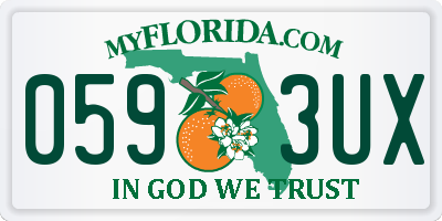FL license plate 0593UX