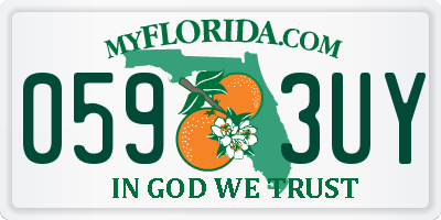 FL license plate 0593UY