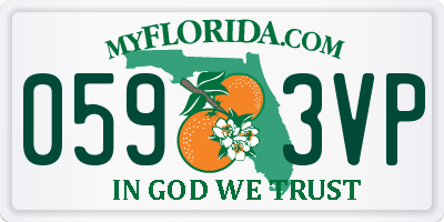 FL license plate 0593VP
