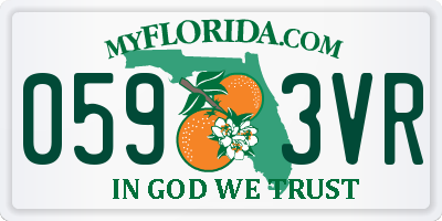 FL license plate 0593VR