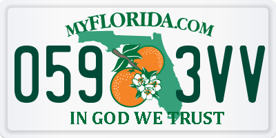 FL license plate 0593VV