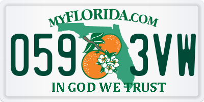 FL license plate 0593VW