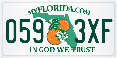 FL license plate 0593XF