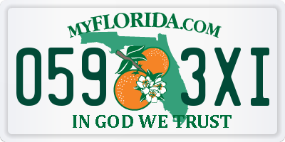 FL license plate 0593XI