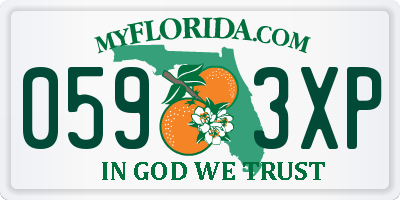 FL license plate 0593XP