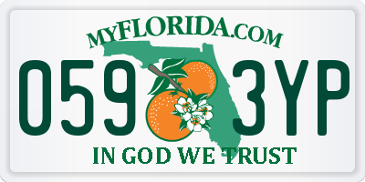 FL license plate 0593YP