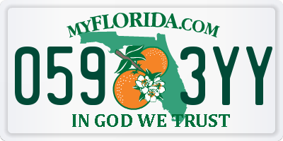 FL license plate 0593YY