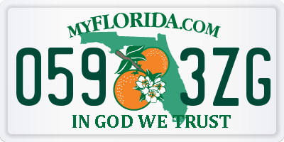 FL license plate 0593ZG