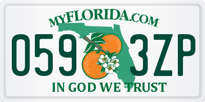 FL license plate 0593ZP