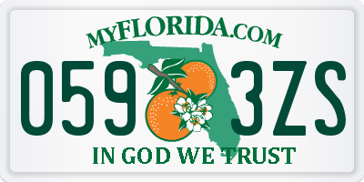 FL license plate 0593ZS