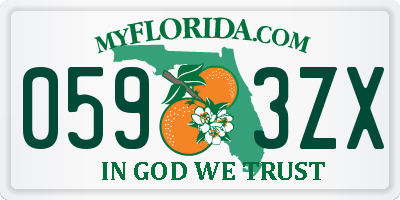 FL license plate 0593ZX