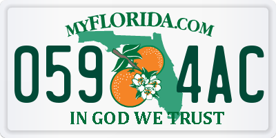 FL license plate 0594AC