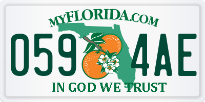FL license plate 0594AE
