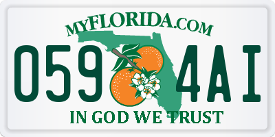 FL license plate 0594AI