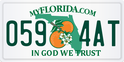 FL license plate 0594AT