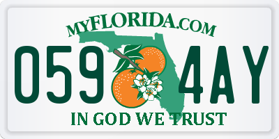 FL license plate 0594AY