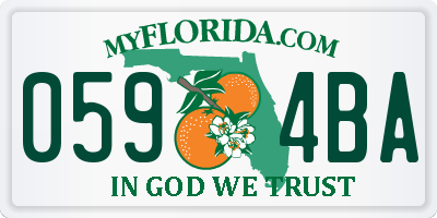 FL license plate 0594BA