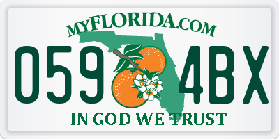 FL license plate 0594BX