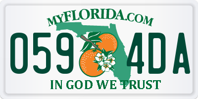 FL license plate 0594DA
